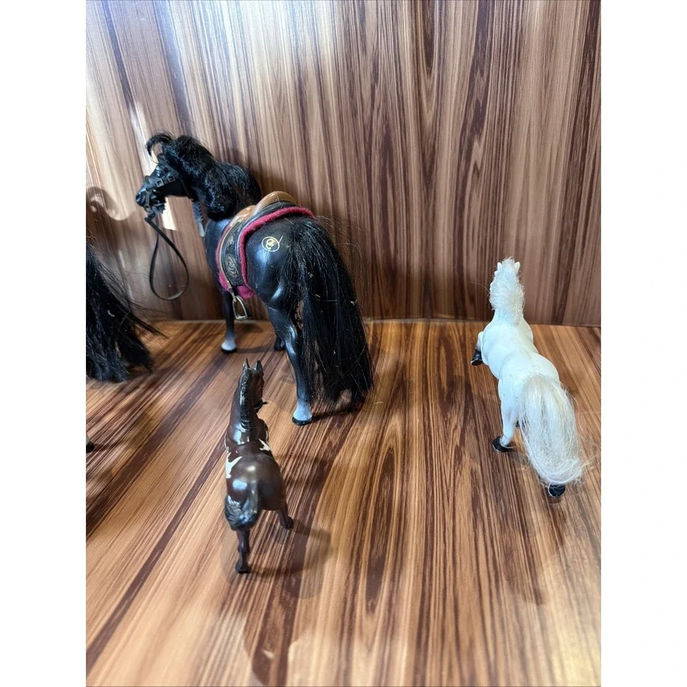 Vintage Model Horse Lot Breyer Kid Kore Marchon Horses Ponies & Tack 6 Pc‎